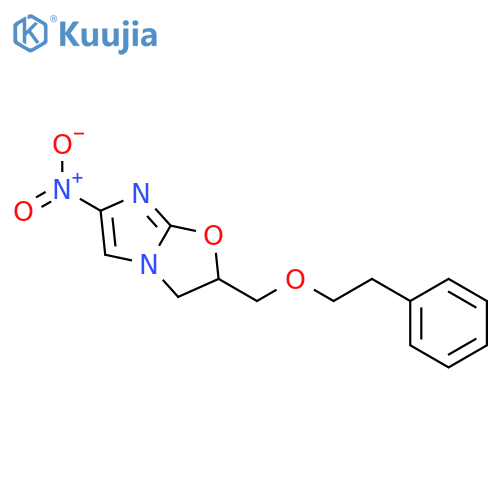 Imidazo[2,1-b]oxazole, 2,3-dihydro-6-nitro-2-[(2-phenylethoxy)methyl]- structure