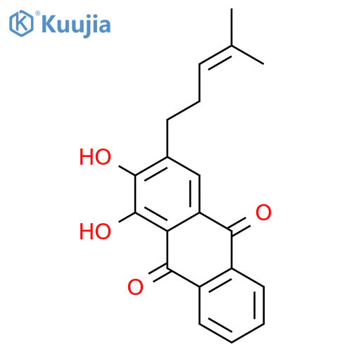 9,10-Anthracenedione, 1,2-dihydroxy-3-(4-methyl-3-penten-1-yl)- structure