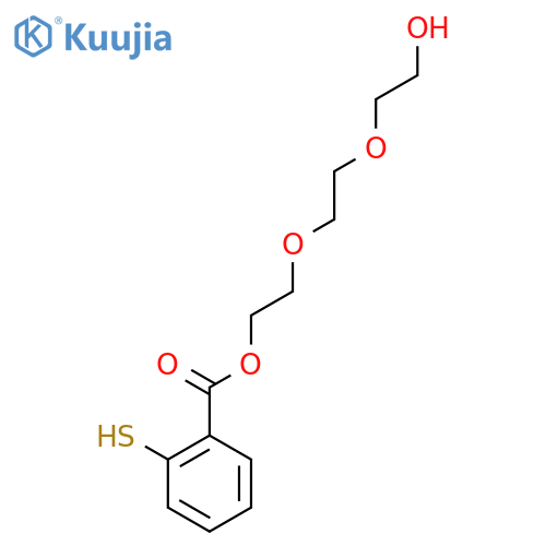 Benzoic acid, 2-mercapto-, 2-[2-(2-hydroxyethoxy)ethoxy]ethyl ester structure
