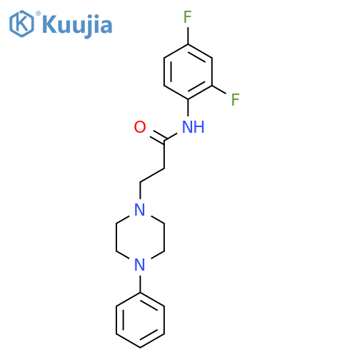 1-Piperazinepropanamide, N-(2,4-difluorophenyl)-4-phenyl- structure
