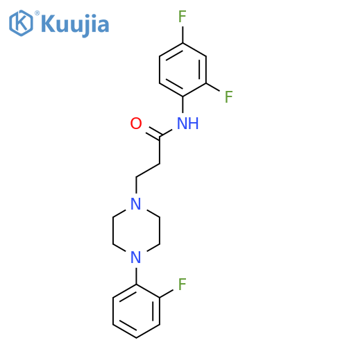 1-Piperazinepropanamide, N-(2,4-difluorophenyl)-4-(2-fluorophenyl)- structure