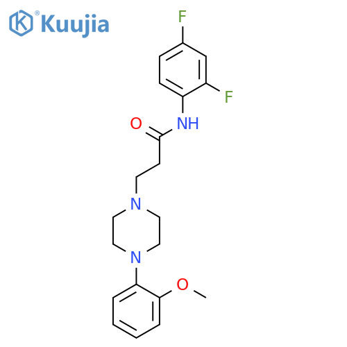 1-Piperazinepropanamide, N-(2,4-difluorophenyl)-4-(2-methoxyphenyl)- structure