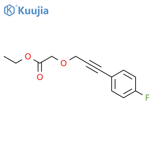 Acetic acid, 2-[[3-(4-fluorophenyl)-2-propyn-1-yl]oxy]-, ethyl ester structure