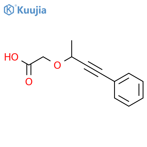 Acetic acid, 2-[(1-methyl-3-phenyl-2-propyn-1-yl)oxy]- structure