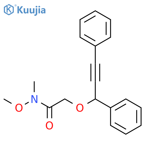 Acetamide, 2-[(1,3-diphenyl-2-propyn-1-yl)oxy]-N-methoxy-N-methyl- structure