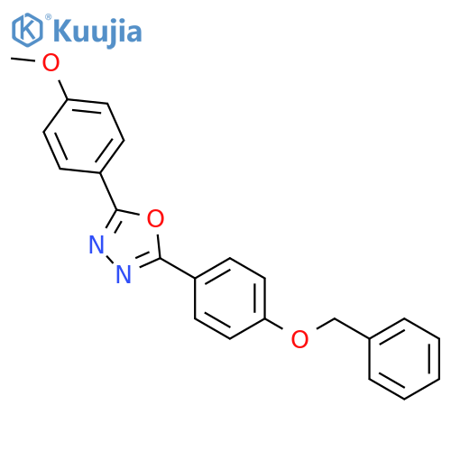 1,3,4-Oxadiazole, 2-(4-methoxyphenyl)-5-[4-(phenylmethoxy)phenyl]- structure