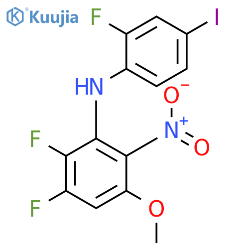 Benzenamine, 2,3-difluoro-N-(2-fluoro-4-iodophenyl)-5-methoxy-6-nitro- structure