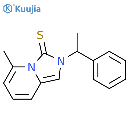 Imidazo[1,5-a]pyridine-3(2H)-thione, 5-methyl-2-[(1S)-1-phenylethyl]- structure