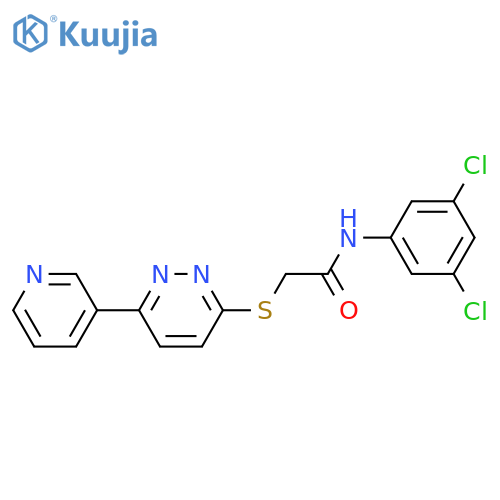 N-(3,5-dichlorophenyl)-2-{6-(pyridin-3-yl)pyridazin-3-ylsulfanyl}acetamide structure