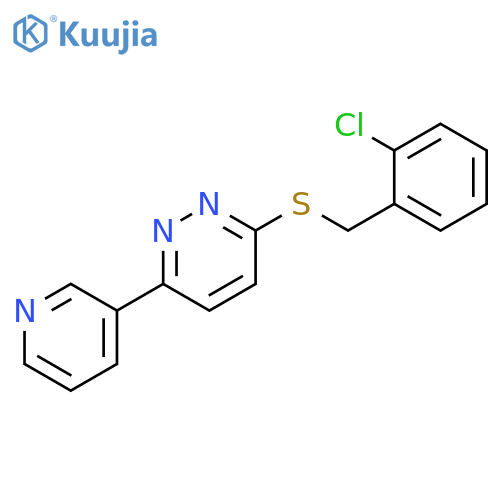 3-{(2-chlorophenyl)methylsulfanyl}-6-(pyridin-3-yl)pyridazine structure