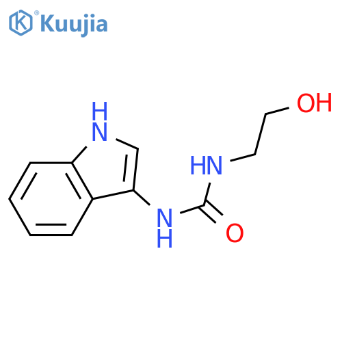 3-(2-hydroxyethyl)-1-(1H-indol-3-yl)urea structure
