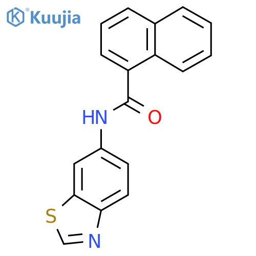 N-(1,3-benzothiazol-6-yl)naphthalene-1-carboxamide structure