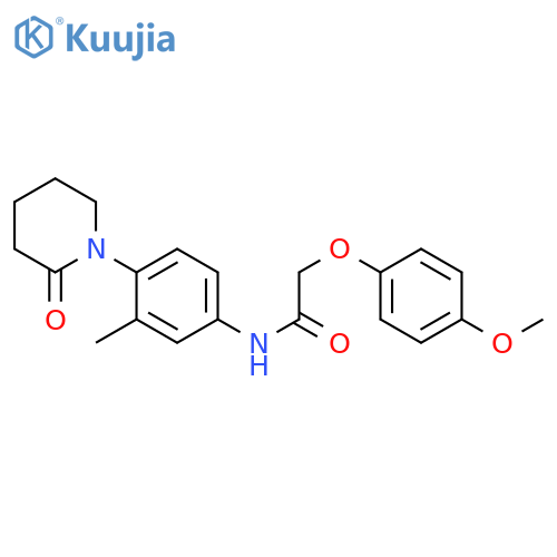 2-(4-methoxyphenoxy)-N-3-methyl-4-(2-oxopiperidin-1-yl)phenylacetamide structure