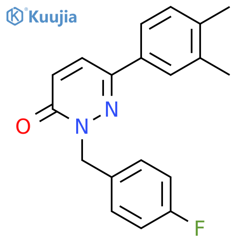 6-(3,4-dimethylphenyl)-2-(4-fluorophenyl)methyl-2,3-dihydropyridazin-3-one structure