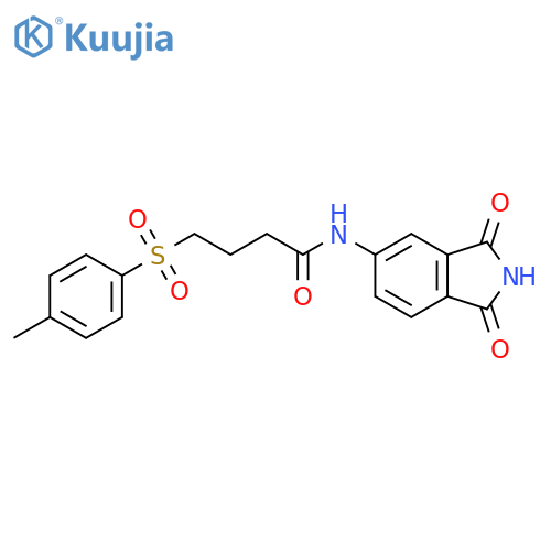 N-(1,3-dioxo-2,3-dihydro-1H-isoindol-5-yl)-4-(4-methylbenzenesulfonyl)butanamide structure