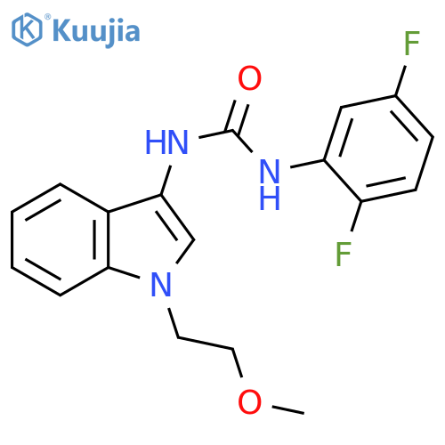 1-(2,5-difluorophenyl)-3-1-(2-methoxyethyl)-1H-indol-3-ylurea structure