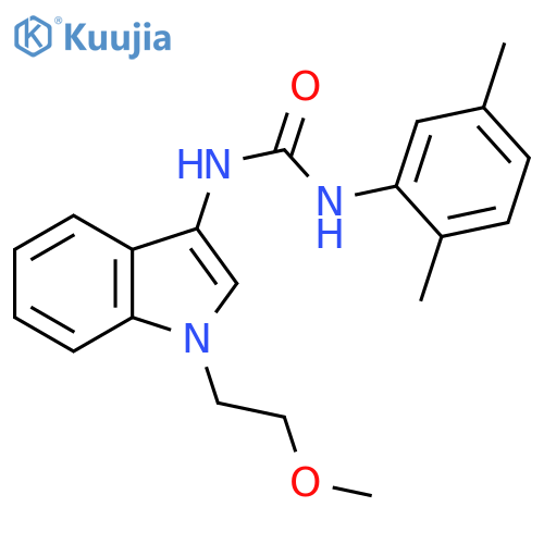 1-(2,5-dimethylphenyl)-3-1-(2-methoxyethyl)-1H-indol-3-ylurea structure