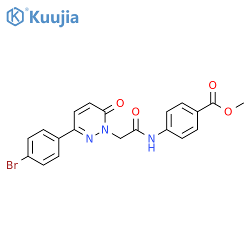 methyl 4-{2-3-(4-bromophenyl)-6-oxo-1,6-dihydropyridazin-1-ylacetamido}benzoate structure