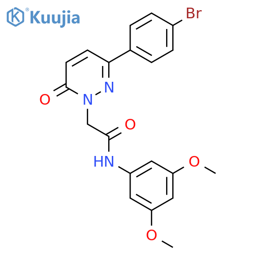 2-3-(4-bromophenyl)-6-oxo-1,6-dihydropyridazin-1-yl-N-(3,5-dimethoxyphenyl)acetamide structure