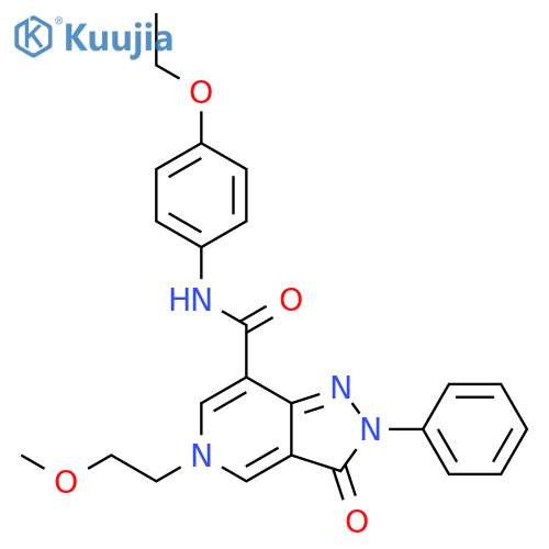 N-(4-ethoxyphenyl)-5-(2-methoxyethyl)-3-oxo-2-phenyl-2H,3H,5H-pyrazolo4,3-cpyridine-7-carboxamide structure
