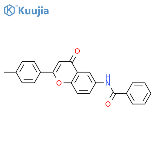 N-2-(4-methylphenyl)-4-oxo-4H-chromen-6-ylbenzamide structure