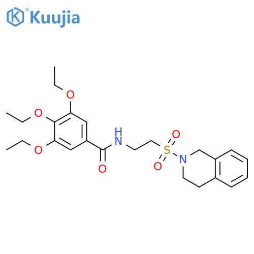 3,4,5-triethoxy-N-2-(1,2,3,4-tetrahydroisoquinoline-2-sulfonyl)ethylbenzamide structure