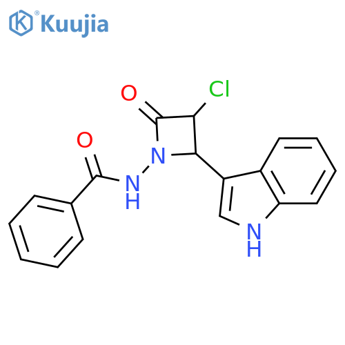 Benzamide, N-[3-chloro-2-(1H-indol-3-yl)-4-oxo-1-azetidinyl]- structure