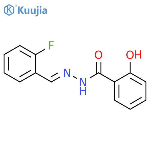 Benzoic acid, 2-hydroxy-, [(2-fluorophenyl)methylene]hydrazide structure