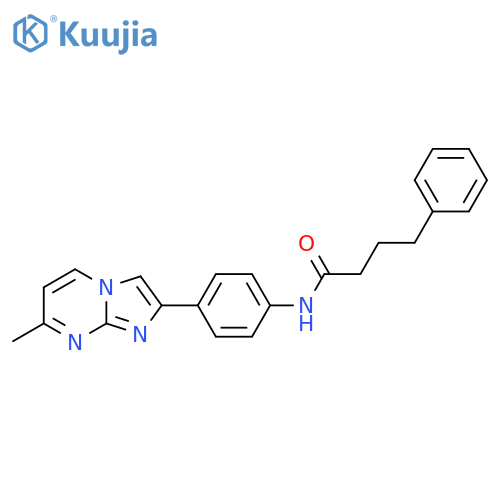 N-(4-{7-methylimidazo1,2-apyrimidin-2-yl}phenyl)-4-phenylbutanamide structure