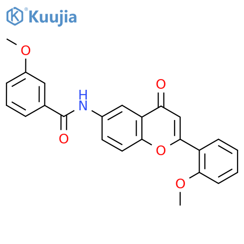 3-methoxy-N-2-(2-methoxyphenyl)-4-oxo-4H-chromen-6-ylbenzamide structure