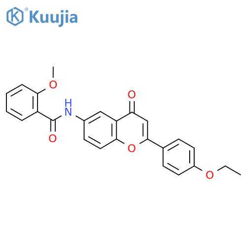 N-2-(4-ethoxyphenyl)-4-oxo-4H-chromen-6-yl-2-methoxybenzamide structure
