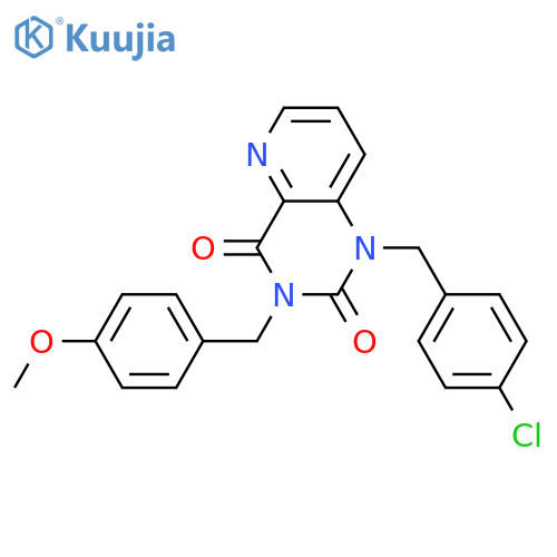 1-(4-chlorophenyl)methyl-3-(4-methoxyphenyl)methyl-1H,2H,3H,4H-pyrido3,2-dpyrimidine-2,4-dione structure