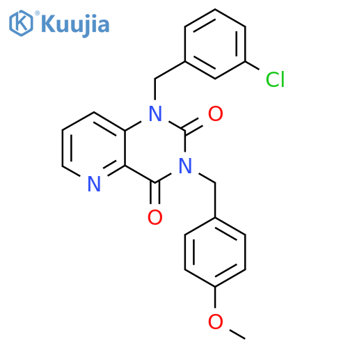 1-(3-chlorophenyl)methyl-3-(4-methoxyphenyl)methyl-1H,2H,3H,4H-pyrido3,2-dpyrimidine-2,4-dione structure