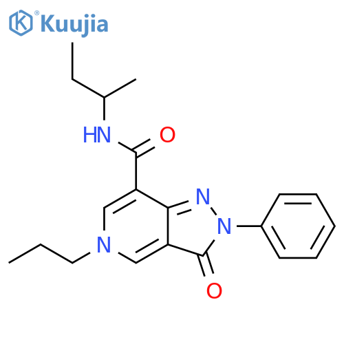 N-(butan-2-yl)-3-oxo-2-phenyl-5-propyl-2H,3H,5H-pyrazolo4,3-cpyridine-7-carboxamide structure
