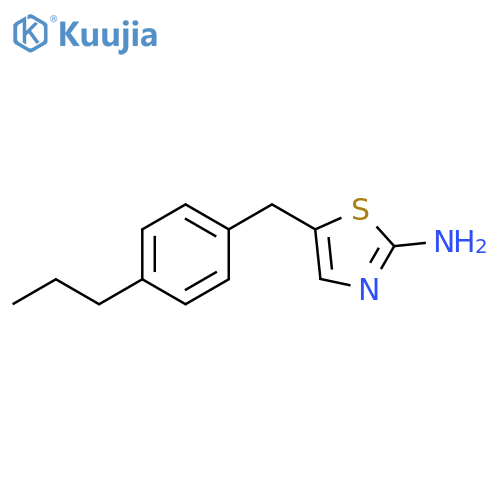 5-(4-propylphenyl)methyl-1,3-thiazol-2-amine structure
