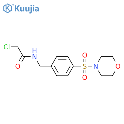 2-chloro-N-{[4-(morpholine-4-sulfonyl)phenyl]methyl}acetamide structure