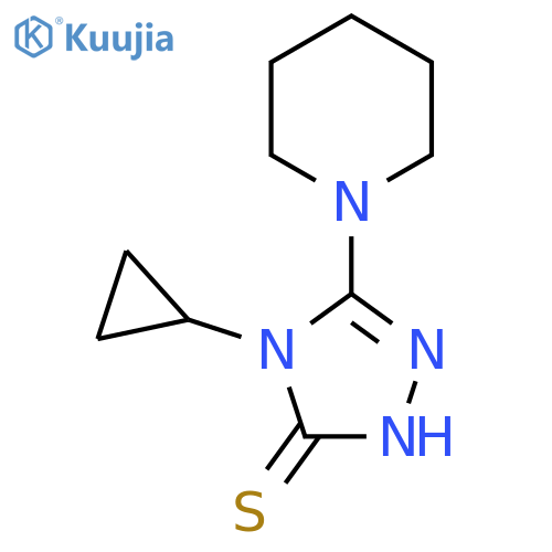 4-Cyclopropyl-5-(piperidin-1-yl)-4H-1,2,4-triazole-3-thiol structure