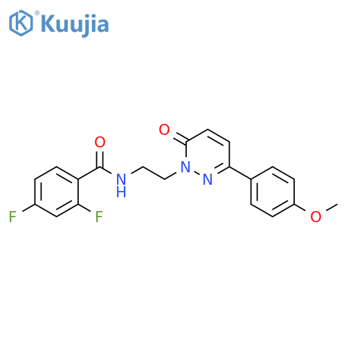 2,4-difluoro-N-{2-3-(4-methoxyphenyl)-6-oxo-1,6-dihydropyridazin-1-ylethyl}benzamide structure