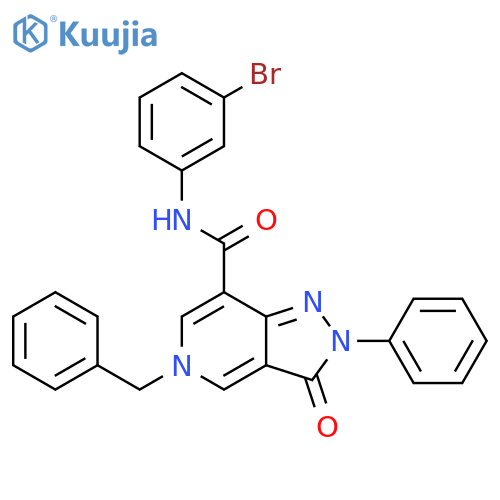 5-benzyl-N-(3-bromophenyl)-3-oxo-2-phenyl-2H,3H,5H-pyrazolo4,3-cpyridine-7-carboxamide structure