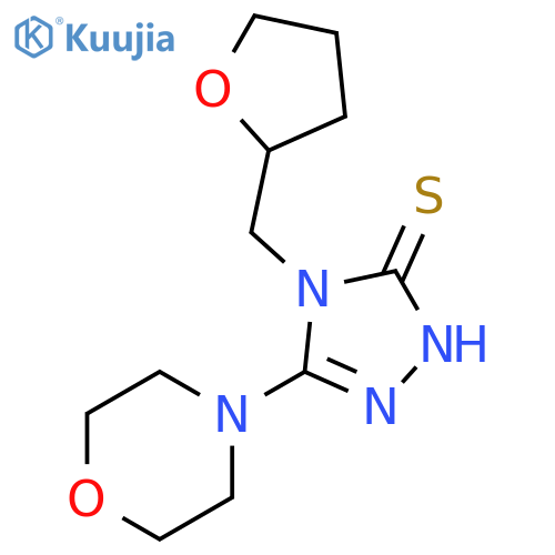 5-(morpholin-4-yl)-4-(oxolan-2-yl)methyl-4H-1,2,4-triazole-3-thiol structure