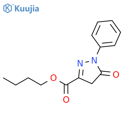 Butyl 5-oxo-1-phenyl-4,5-dihydro-1H-pyrazole-3-carboxylate structure