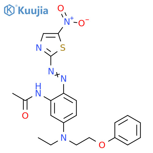 Acetamide, N-[5-[ethyl(2-phenoxyethyl)amino]-2-[2-(5-nitro-2-thiazolyl)diazenyl]phenyl]- structure