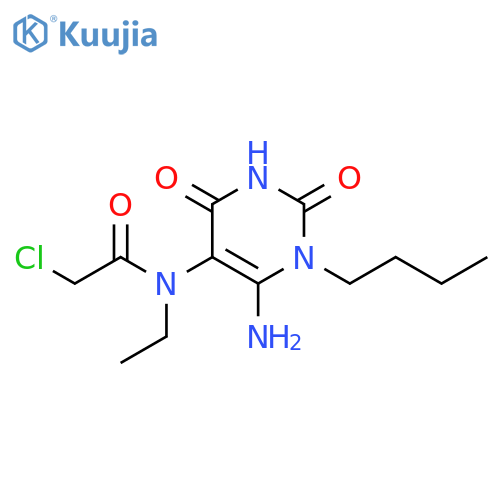 N-(6-Amino-1-butyl-2,4-dioxo-1,2,3,4-tetrahydropyrimidin-5-yl)-2-chloro-N-ethylacetamide structure