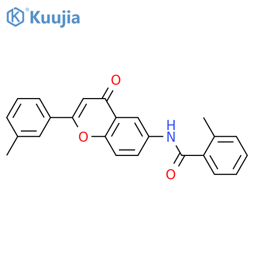 2-methyl-N-2-(3-methylphenyl)-4-oxo-4H-chromen-6-ylbenzamide structure
