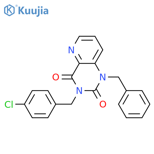 1-benzyl-3-(4-chlorophenyl)methyl-1H,2H,3H,4H-pyrido3,2-dpyrimidine-2,4-dione structure