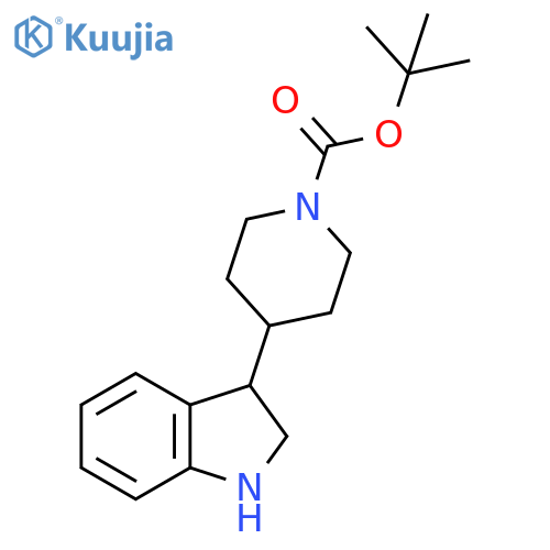 tert-butyl 4-(2,3-dihydro-1H-indol-3-yl)piperidine-1-carboxylate structure