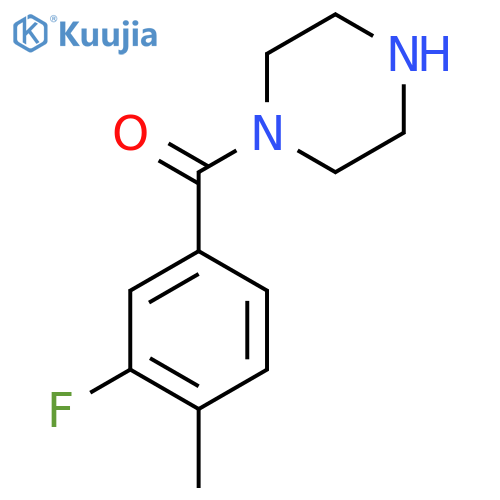 1-(3-Fluoro-4-methylbenzoyl)piperazine structure