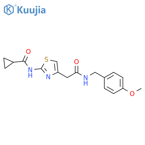 N-4-({(4-methoxyphenyl)methylcarbamoyl}methyl)-1,3-thiazol-2-ylcyclopropanecarboxamide structure
