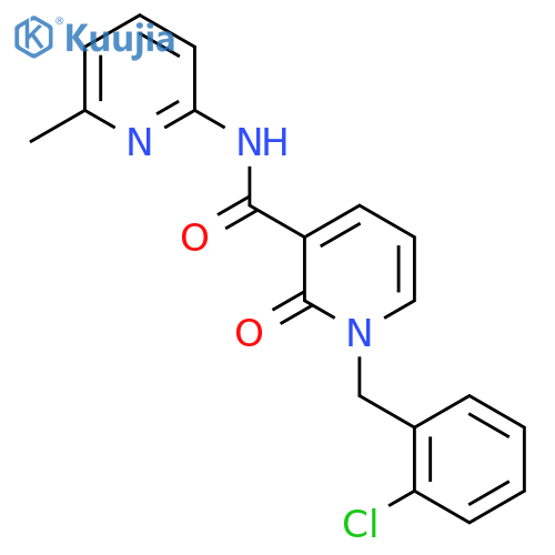 1-(2-chlorophenyl)methyl-N-(6-methylpyridin-2-yl)-2-oxo-1,2-dihydropyridine-3-carboxamide structure