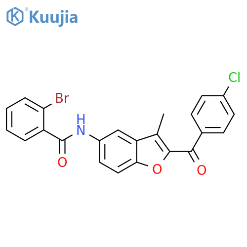 2-bromo-N-2-(4-chlorobenzoyl)-3-methyl-1-benzofuran-5-ylbenzamide structure